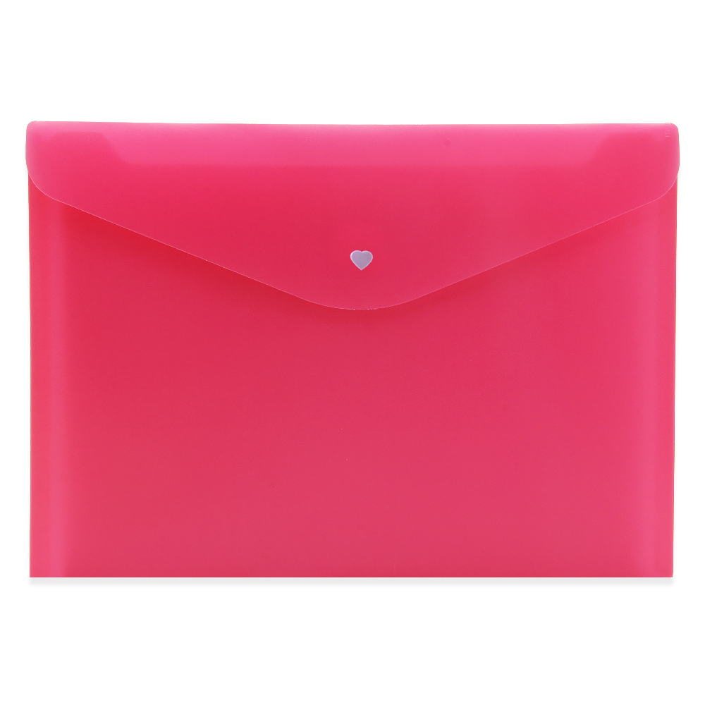 PASTA MALOTE A4 C/ BOTAO 0014.Q PINK DELLO