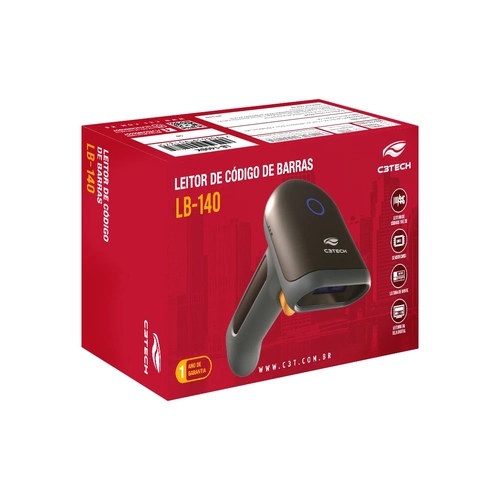 LEITOR USB COD BARRAS/QR CODE LB-140BK PR C3TECH