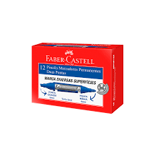 MARCADOR PERM DUAS PONTAS MP2P AZ FABER CASTELL