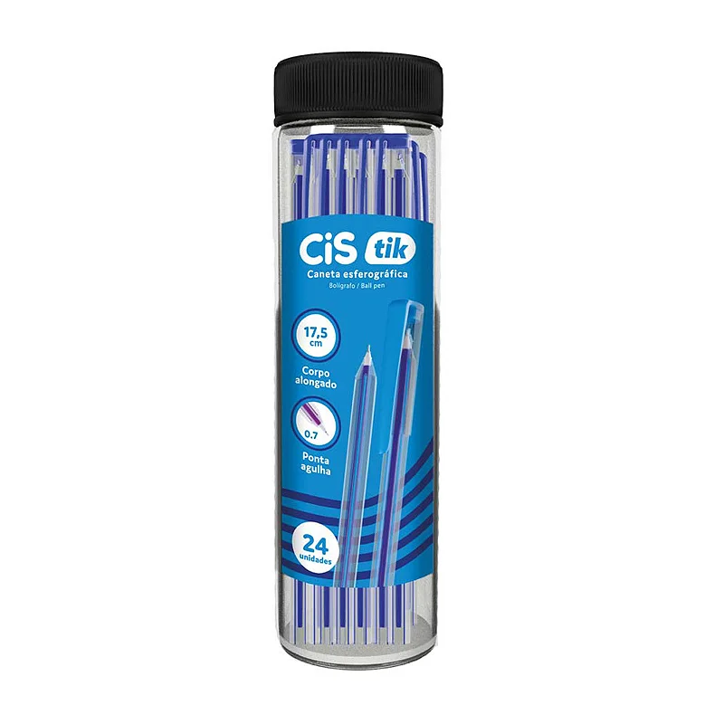 CANETA ESF 0.7 C/24 LONGO TIK AZ CIS