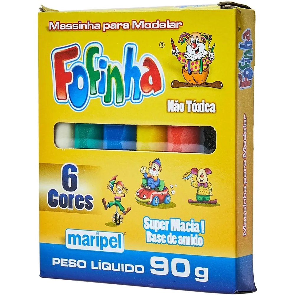 MASSA DE MODELAR FOFINHA 180G 12 CORES 1512E MARIPEL