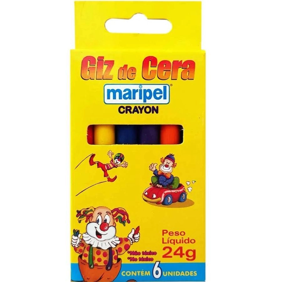 GIZ DE CERA 6 CORES 24G CS-06 MARIPEL