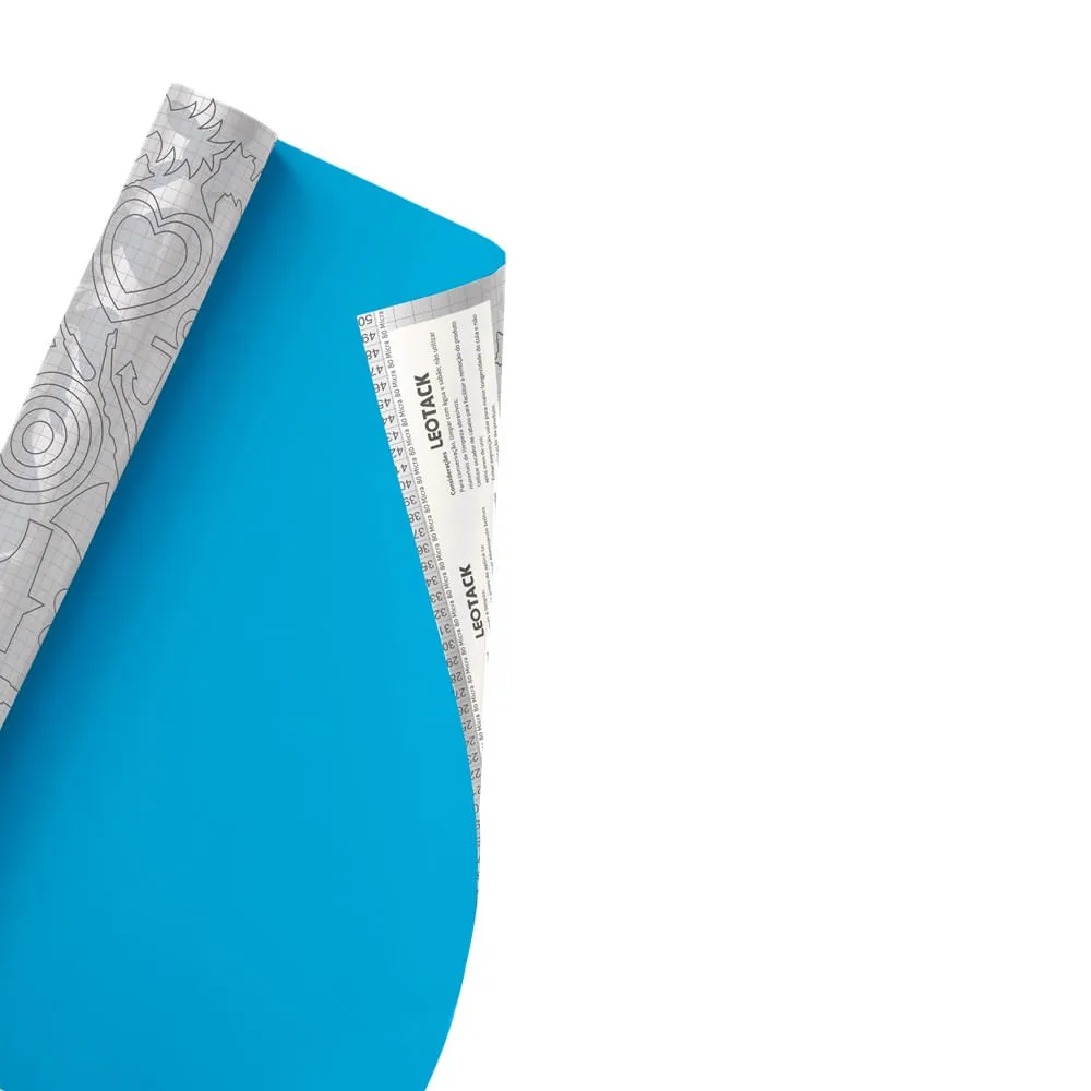 PAPEL CONTATO LEOTACK 45CMX10M AZ LEOARTE