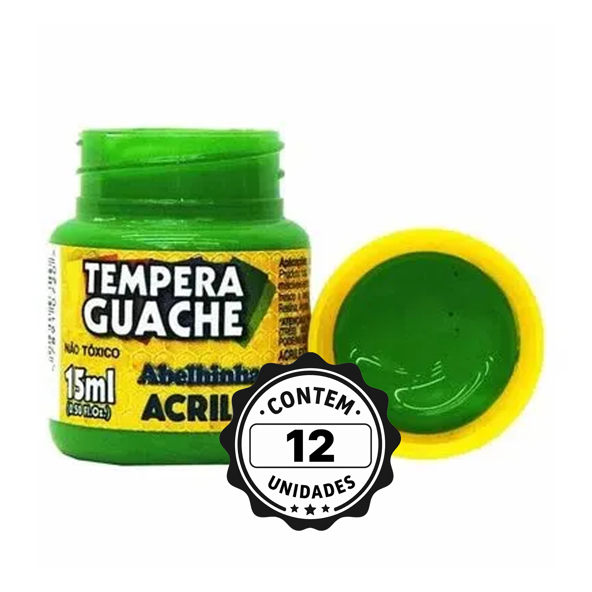 TINTA GUACHE 15ML ABELHINHAS C/12 VD FOLHA ACRILEX