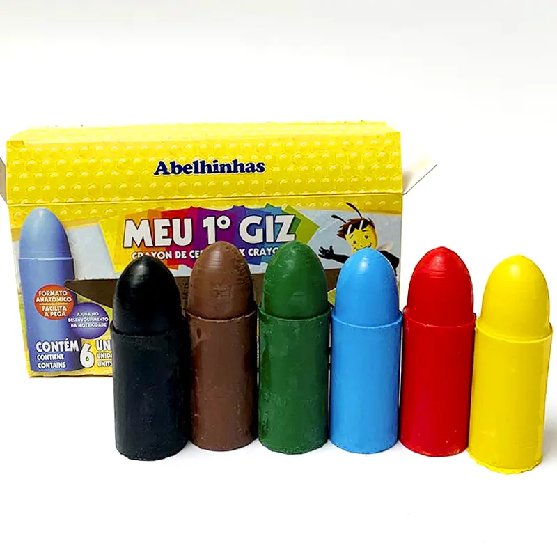 GIZ DE CERA PCT/3 C/6UN MEU PRIMEIRO GIZ CORES ACRILEX