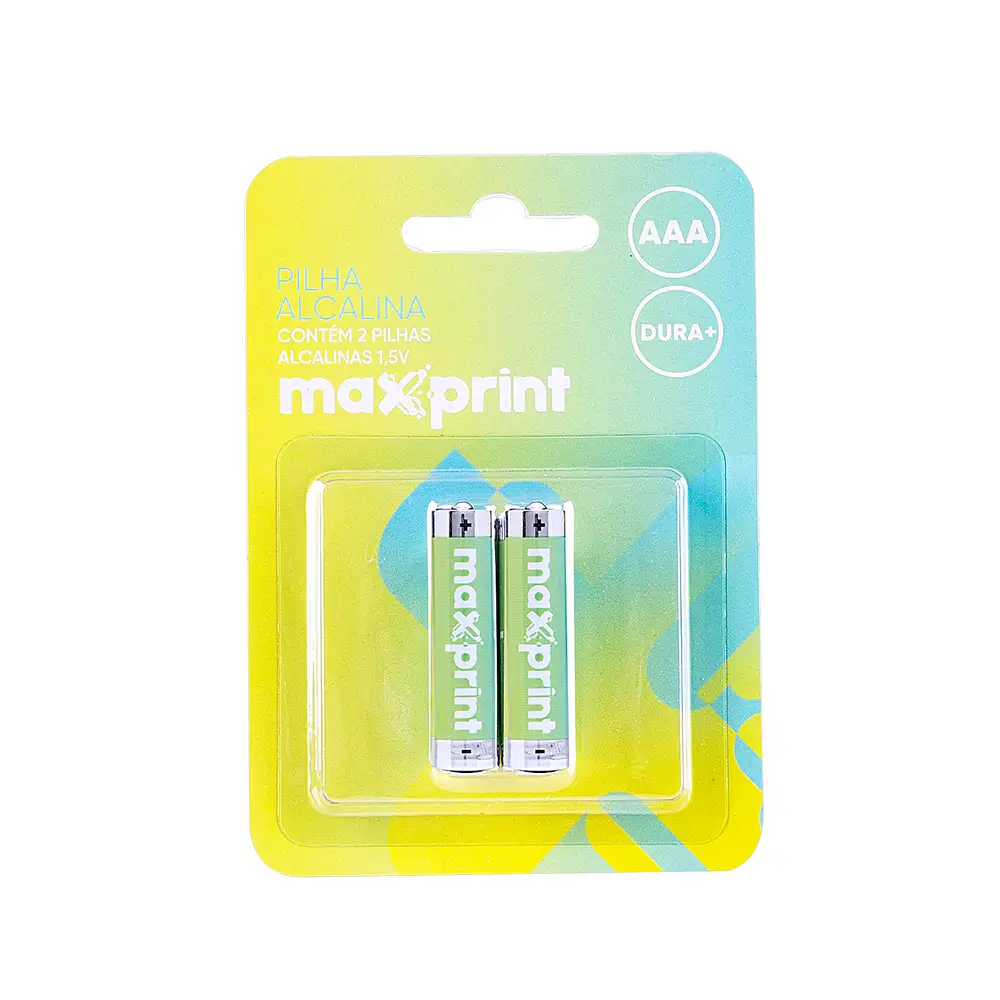 PILHA  AAA  ALCALINA 2UN DURA+ MAXPRINT