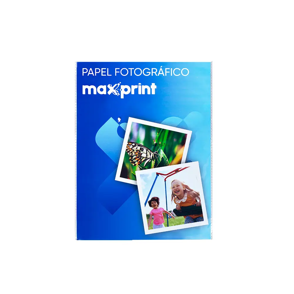 PAPEL A4 GLOSSY INKJET 135G ADESIVO 50F MAXPRINT