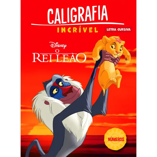 CALIGRAFIA INCRIVEL DISNEY REI LEAO NUMEROS LETRAS CURSIVA