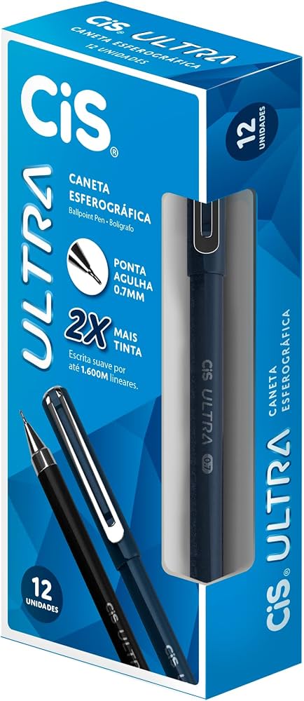 CANETA ESF 0.7 C/12 ULTRA AZ CIS