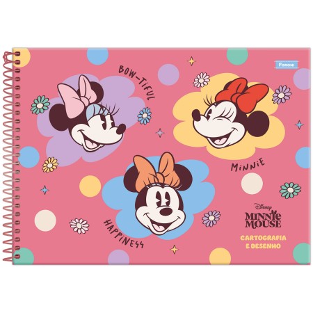 CADERNO ESP CARTOG CD 80F C/5 MINNIE VINTAGE FORONI