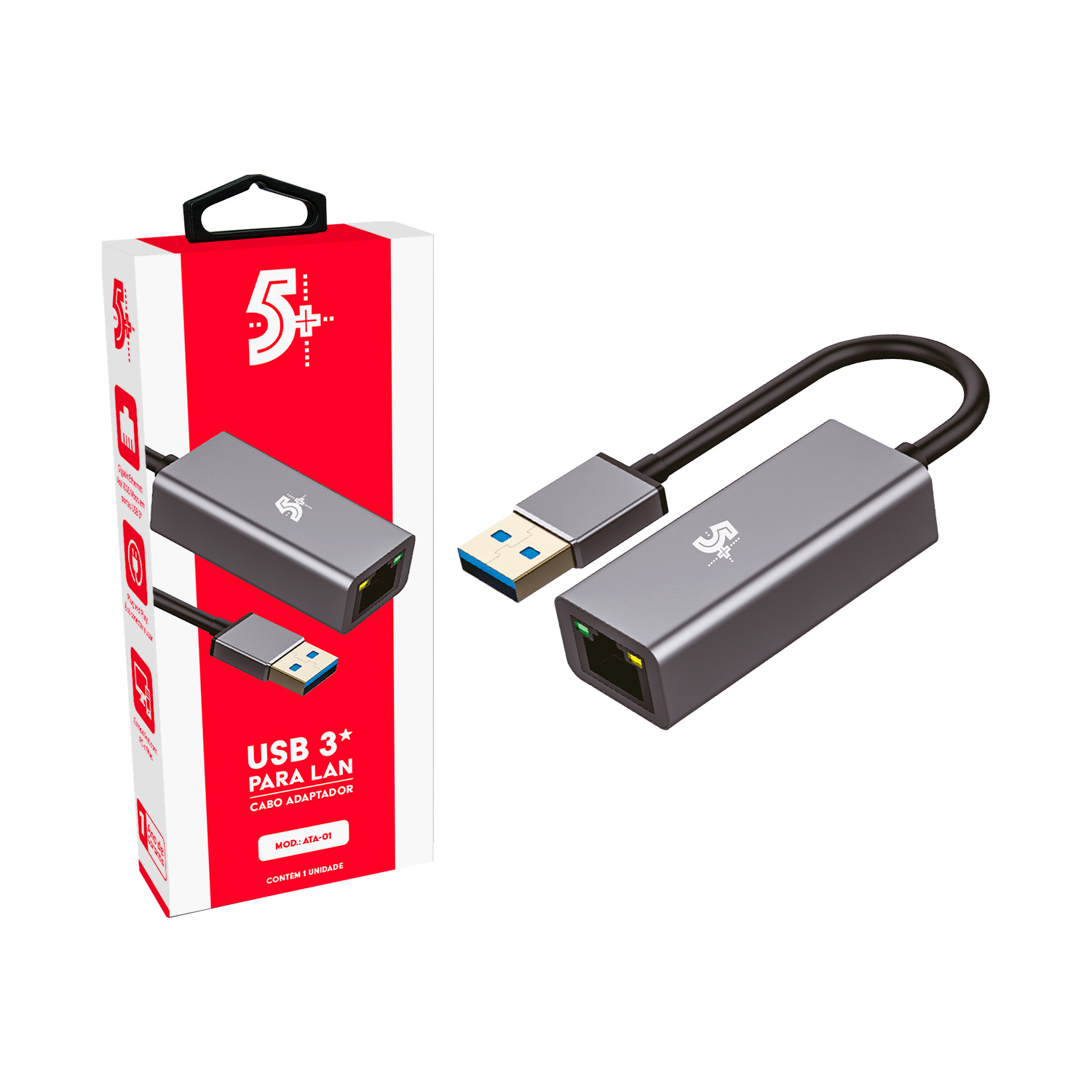 CONVERSOR USB 3.0 M X RJ45 F 10/100/1000 018-7549 5+