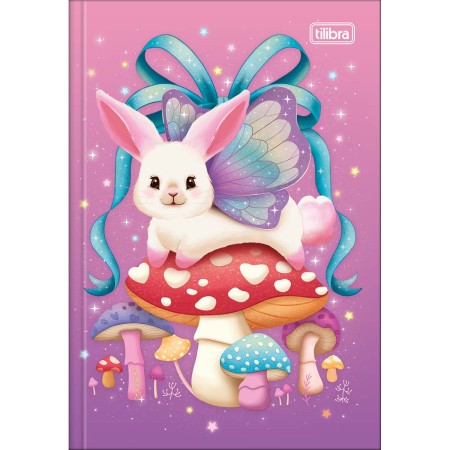 CADERNO BROCH UNIV CD 80F C/5 BUNNYFLY FEM TILIBRA