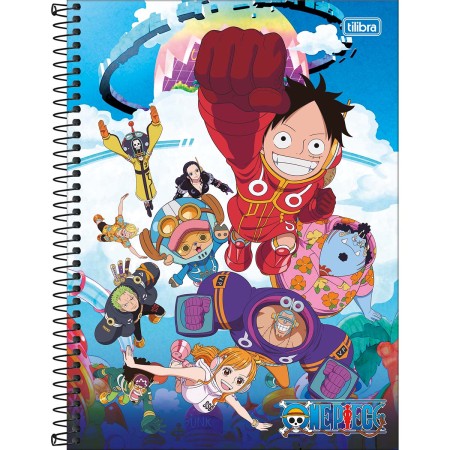 CADERNO ESP UNIV CD 10M 160F C/4 ONE PIECE TILIBRA