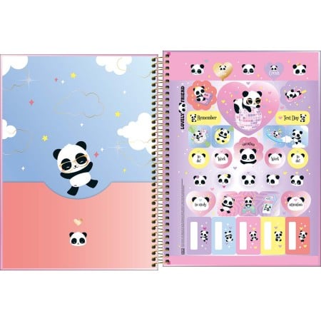 CADERNO ESP UNIV CD 1M 80F C/4 LOVELY FRIEND FEM TILIBRA