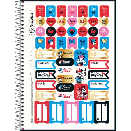 CADERNO ESP UNIV CD 1M 80F C/4 MINNIE TILIBRA