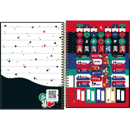 CADERNO ESP UNIV CD 1M 80F C/4 MICKEY TILIBRA