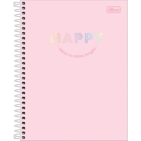 CADERNO ESP UNIV CD 16M 256F C/2 HAPPY FEM TILIBRA