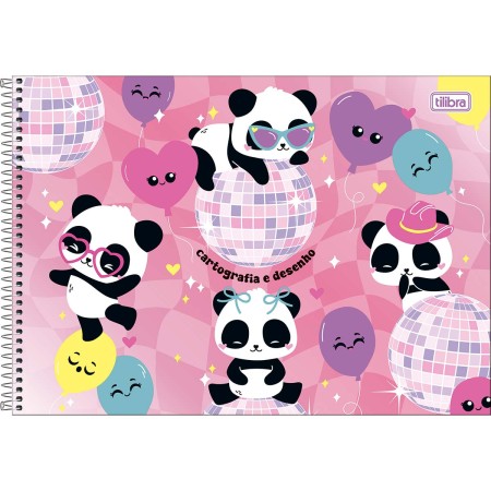 CADERNO ESP CARTOG CD 80F C/4 LOVELY FEM TILIBRA