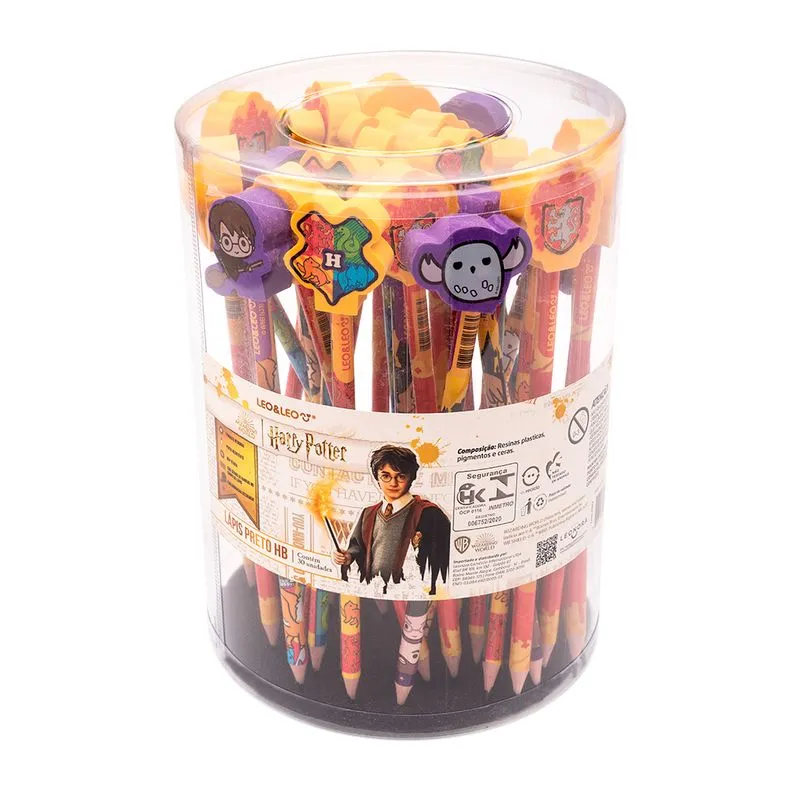 LAPIS PRETO HB C/ BOR C/30 HARRY POTTER LEO E LEO