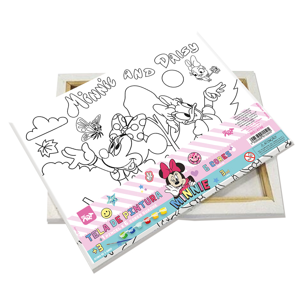 KIT TELA DE PINTURA/PINCEL/GUACHE MINNIE 4748 DAC
