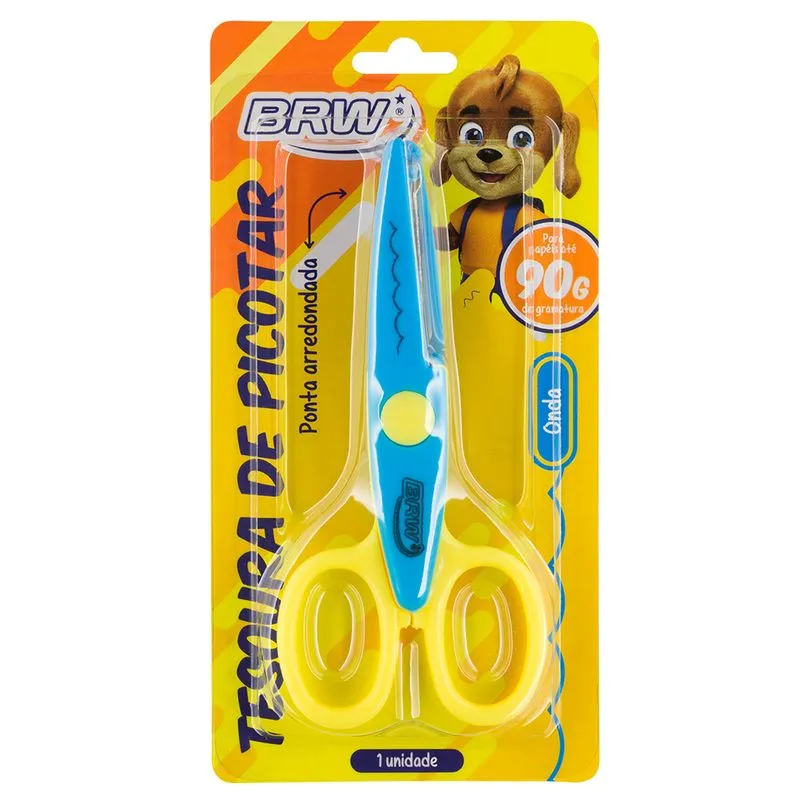 TESOURA DE PICOTAR ESC ONDA PLAST AM/AZ BRW