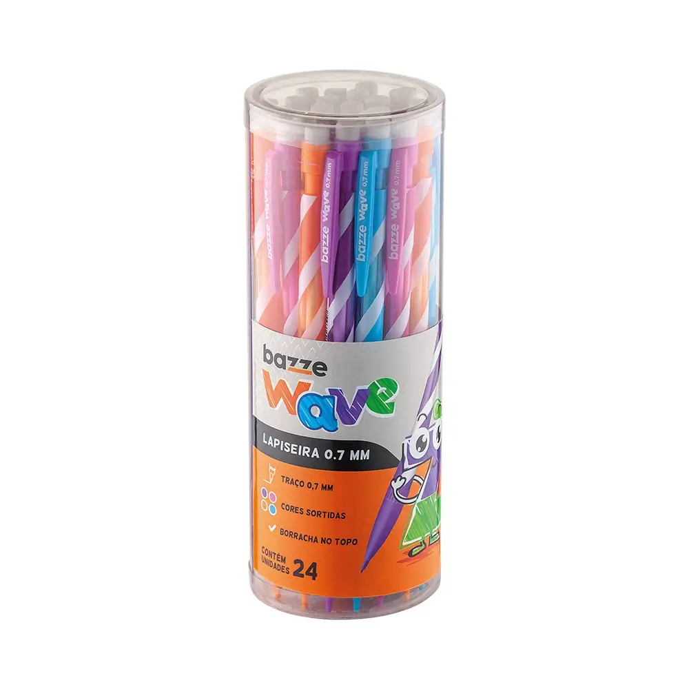 LAPISEIRA 0,7MM C/24 WAVE CORES BAZZE