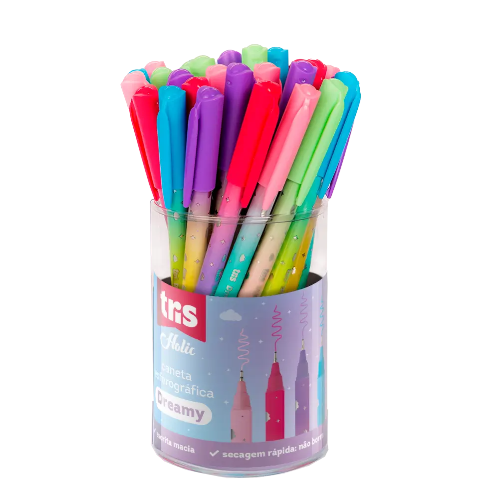 CANETA ESF 0.7 HOLIC DREAMY C/30 CORES TRIS