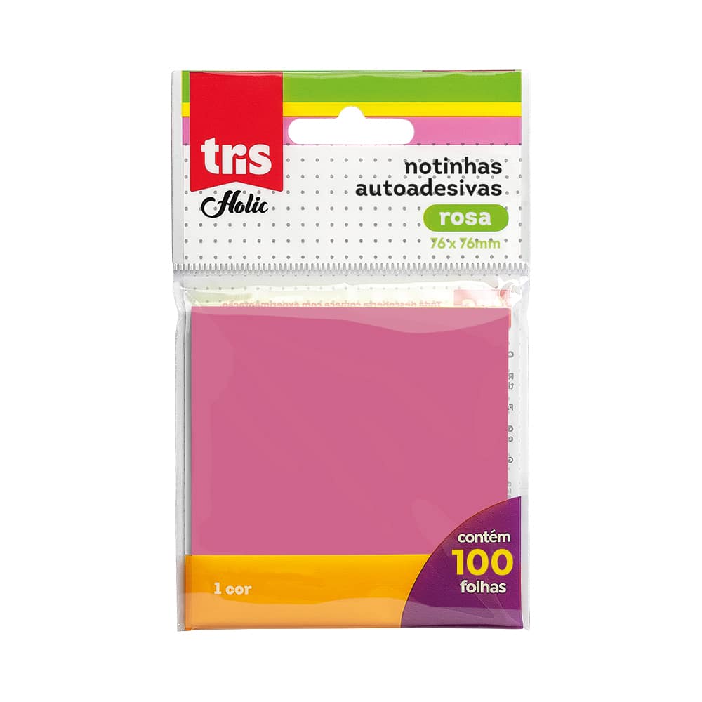 BLOCO DE NOTAS SMART ADESIVO 76X76MM 100F RS TRIS