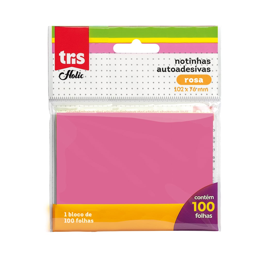 BLOCO DE NOTAS SMART ADESIVO 76X102MM 100F RS TRIS