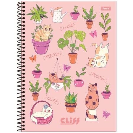 CADERNO ESP UNIV CD 12M 192F C/4 CLIFF FEM FORONI