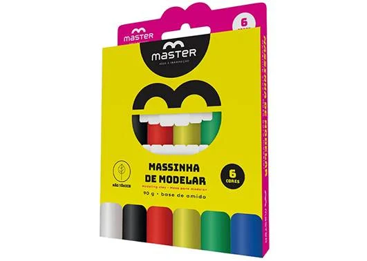 MASSA DE MODELAR 6UN 90G CORES MASTER