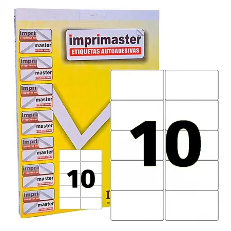 ETIQUETA CARTA N10 50,8X101,6 25F 3006283 IMPRIMASTER