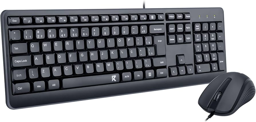 TECLADO E MOUSE C/FIO 1200DPI BS-7092 PR REDRAGON