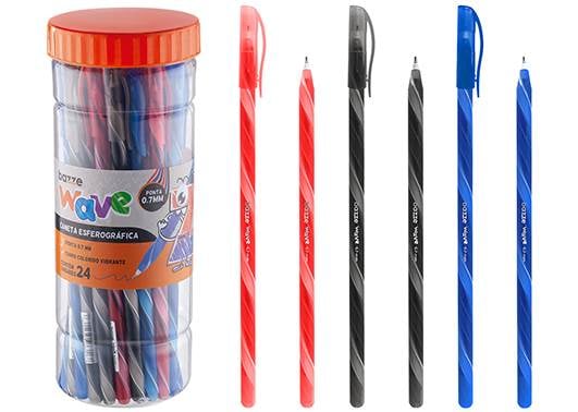 CANETA ESF 0.7 C/24 WAVE PR/AZ BAZZE