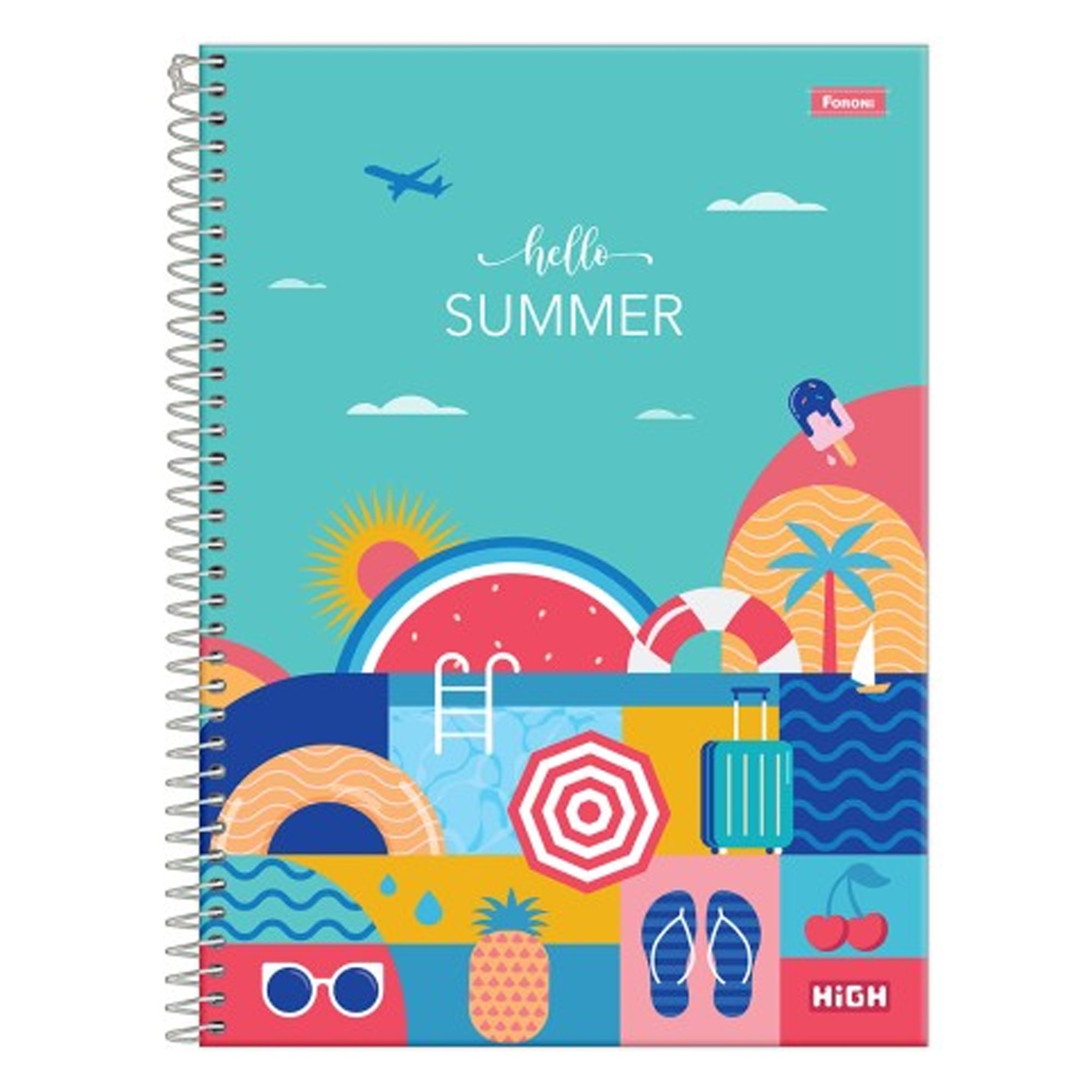 CADERNO ESP UNIV CD 10M 160F HIGH FEM FORONI