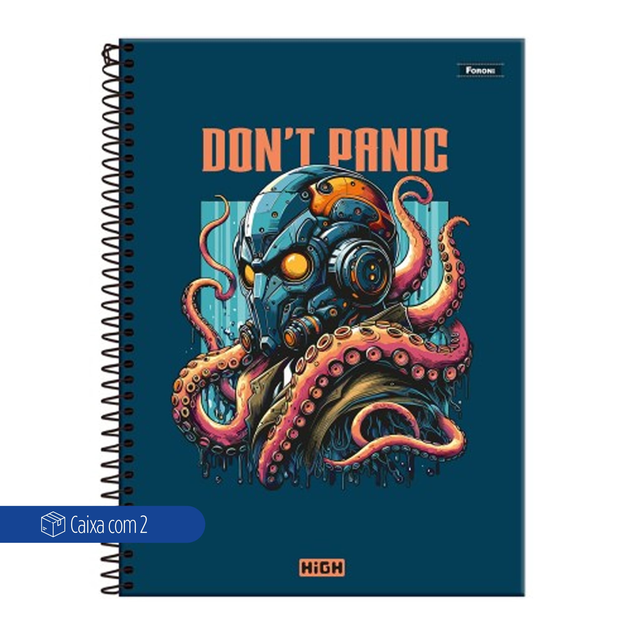 CADERNO ESP UNIV CD 15M 240F C/2 HIGH MASC FORONI