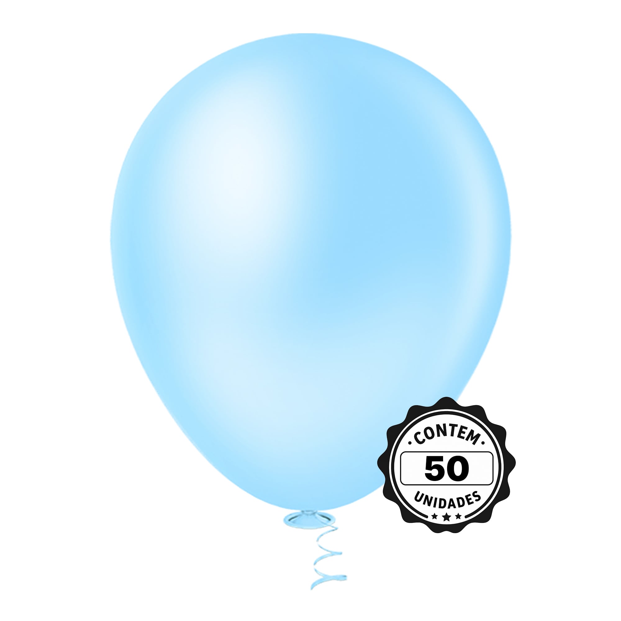 BALAO LISO PERA 7 AZ CLARO C/50UN PIC PIC