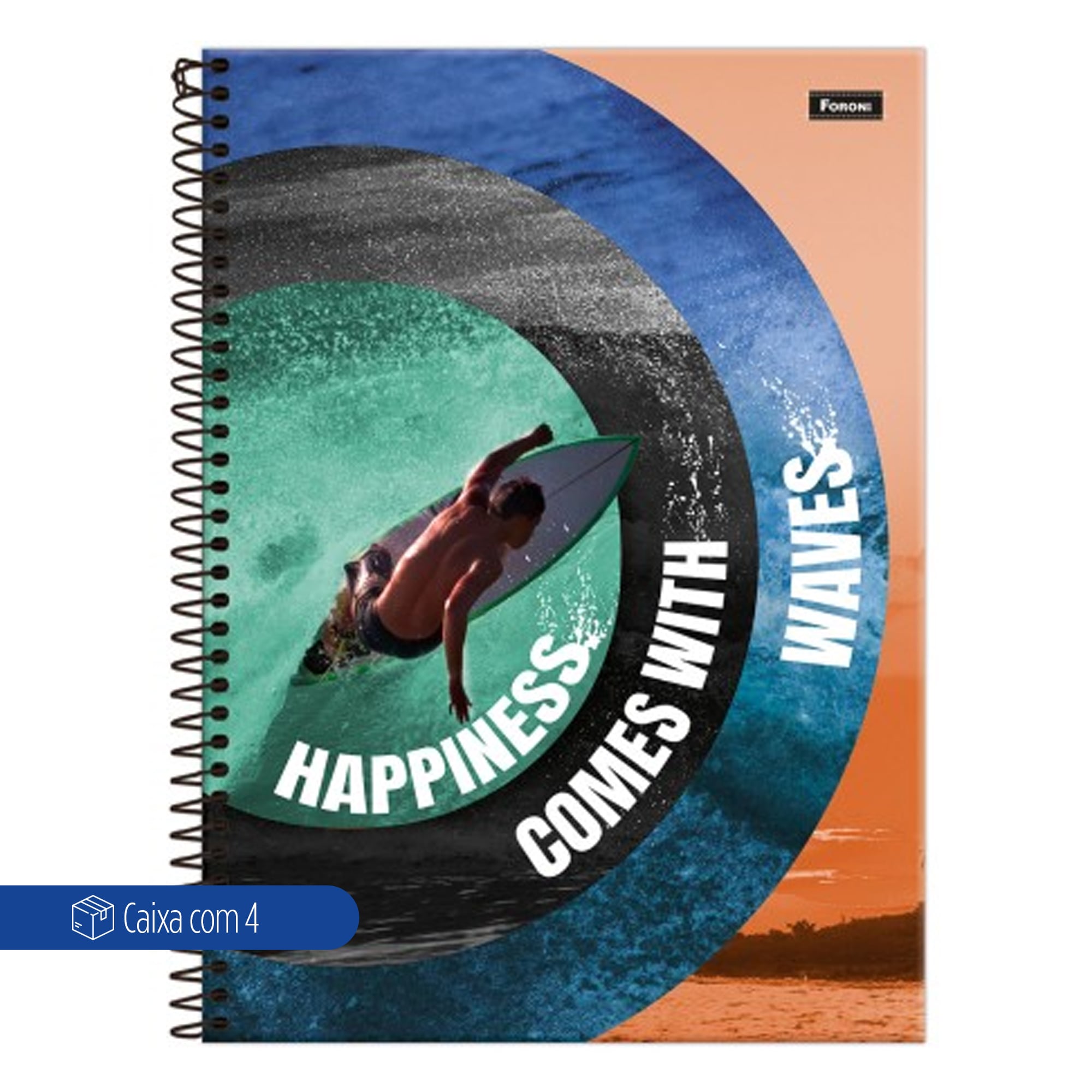 CADERNO ESP UNIV CD 10M 160F C/4 FREEWAVE FORONI