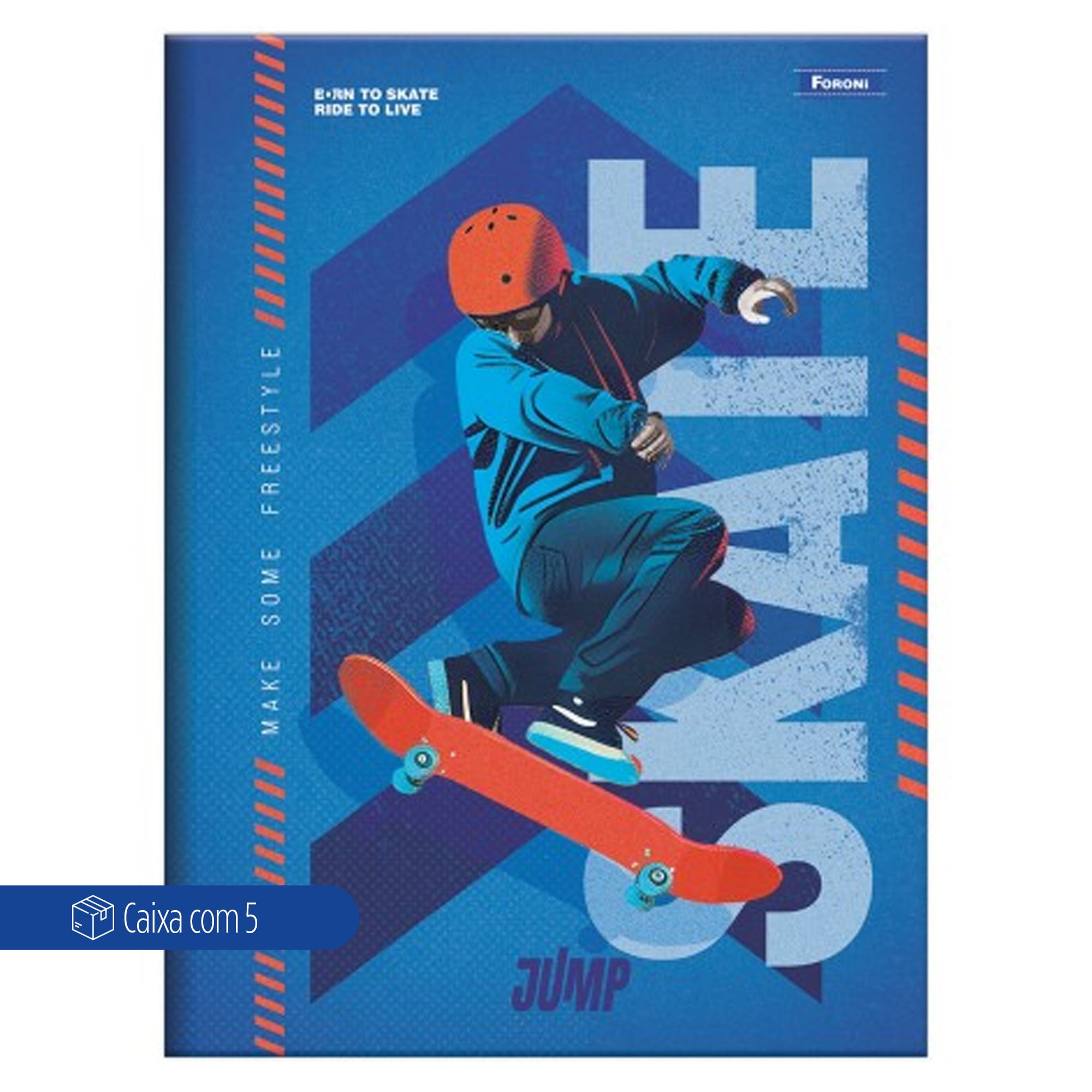 CADERNO BROCH UNIV CD 96F C/5 JUMP FORONI