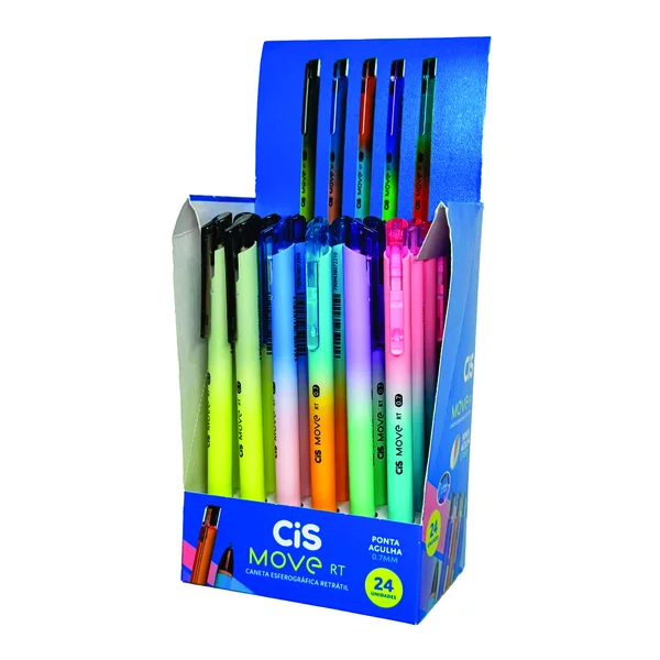 CANETA ESF 0.7MM C/24 CISMOVE CORES CIS