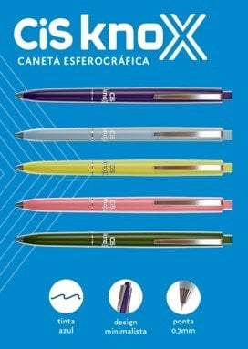 CANETA ESF 0.7MM C/18 KNOX CORES CIS