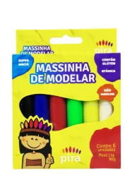 MASSA DE MODELAR 90G MM-90 6 CORES PIRA