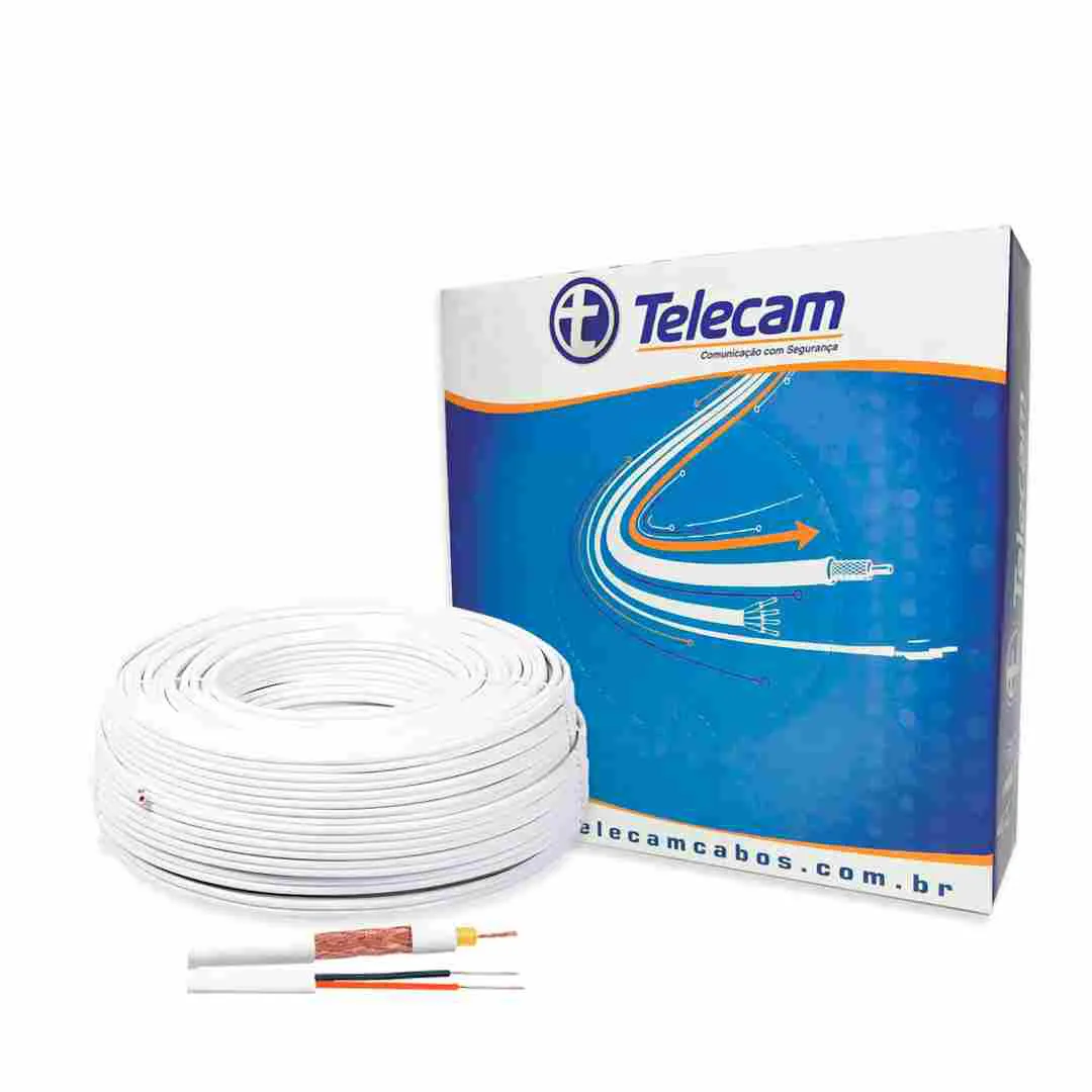 CABO COAXIAL 100M DBL BIPOLAR EXT 24AWG BR TELECAM