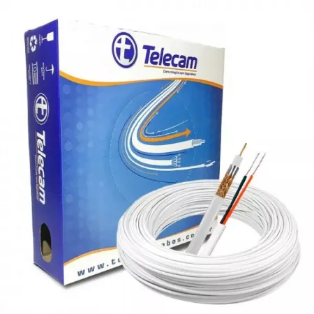 CABO COAXIAL 100M DBL BIPOLAR EXT 26AWG 4MM BR TELECAM