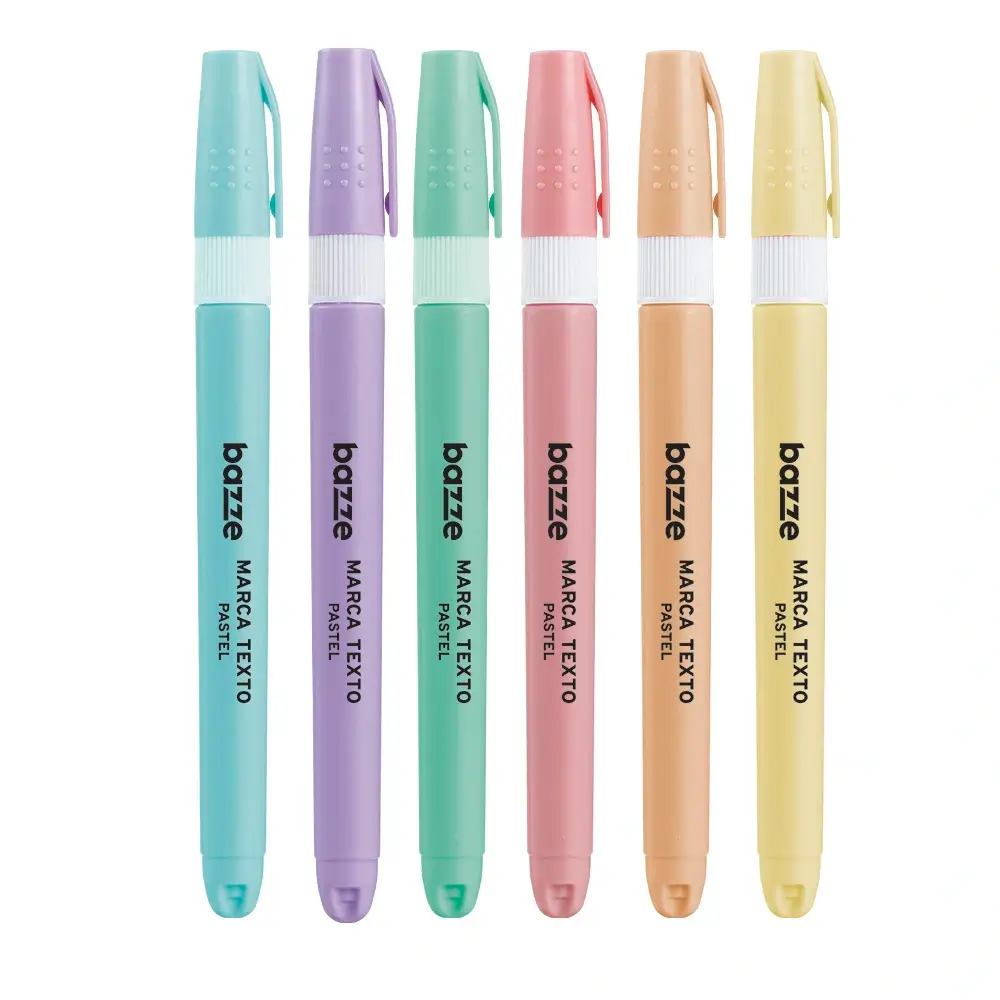 MARCA TEXTO C/24 CORES PASTEL BAZZE