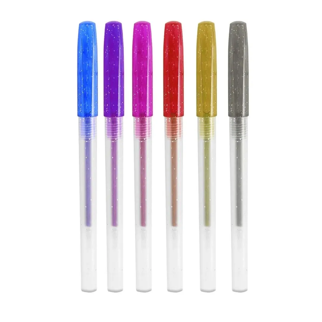 CANETA GEL GLITTER 1.0 C/24 CORES BAZZE
