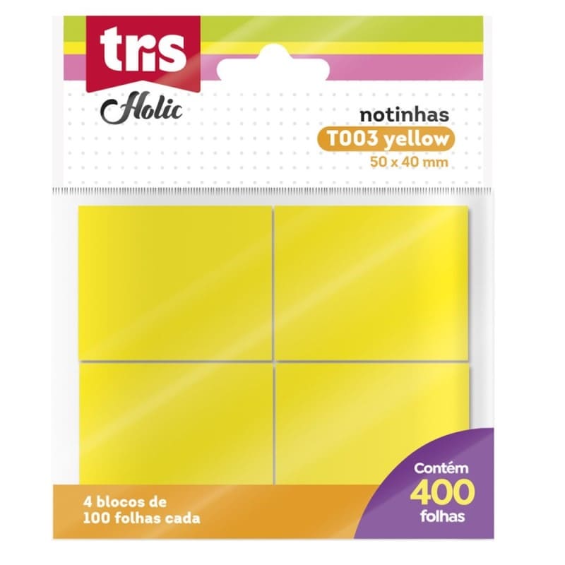 BLOCO DE NOTOS 50X40 100F POP T003 AM TRIS
