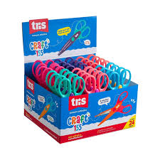 TESOURA ESCOLAR 15CM C/24 ARTES CRAFT CORES TRIS