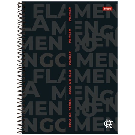 CADERNO ESP UNIV CD 1M 80F C/4 FLAMENGO FIT MASC FORONI