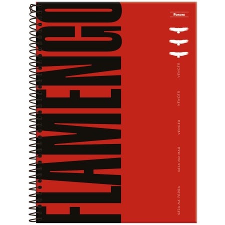 CADERNO ESP UNIV CD 10M 160F C/4 FLAMENGO FIT MASC FORONI